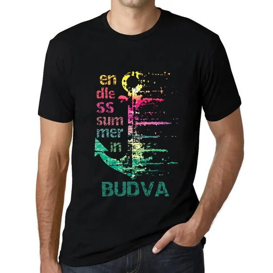 Men's Graphic T-Shirt Endless Summer In Budva Eco-Friendly Limited Edition Short Sleeve Tee-Shirt Vintage Birthday Gift Novelty