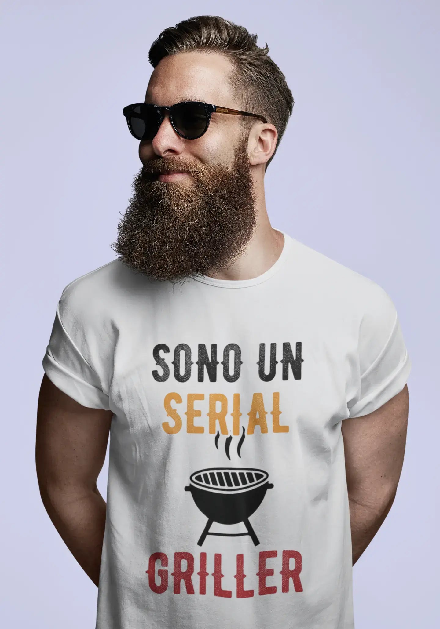 Unisex Ironica Sono Un Serial Griller Maglietta Divertente con Stampa Tuned