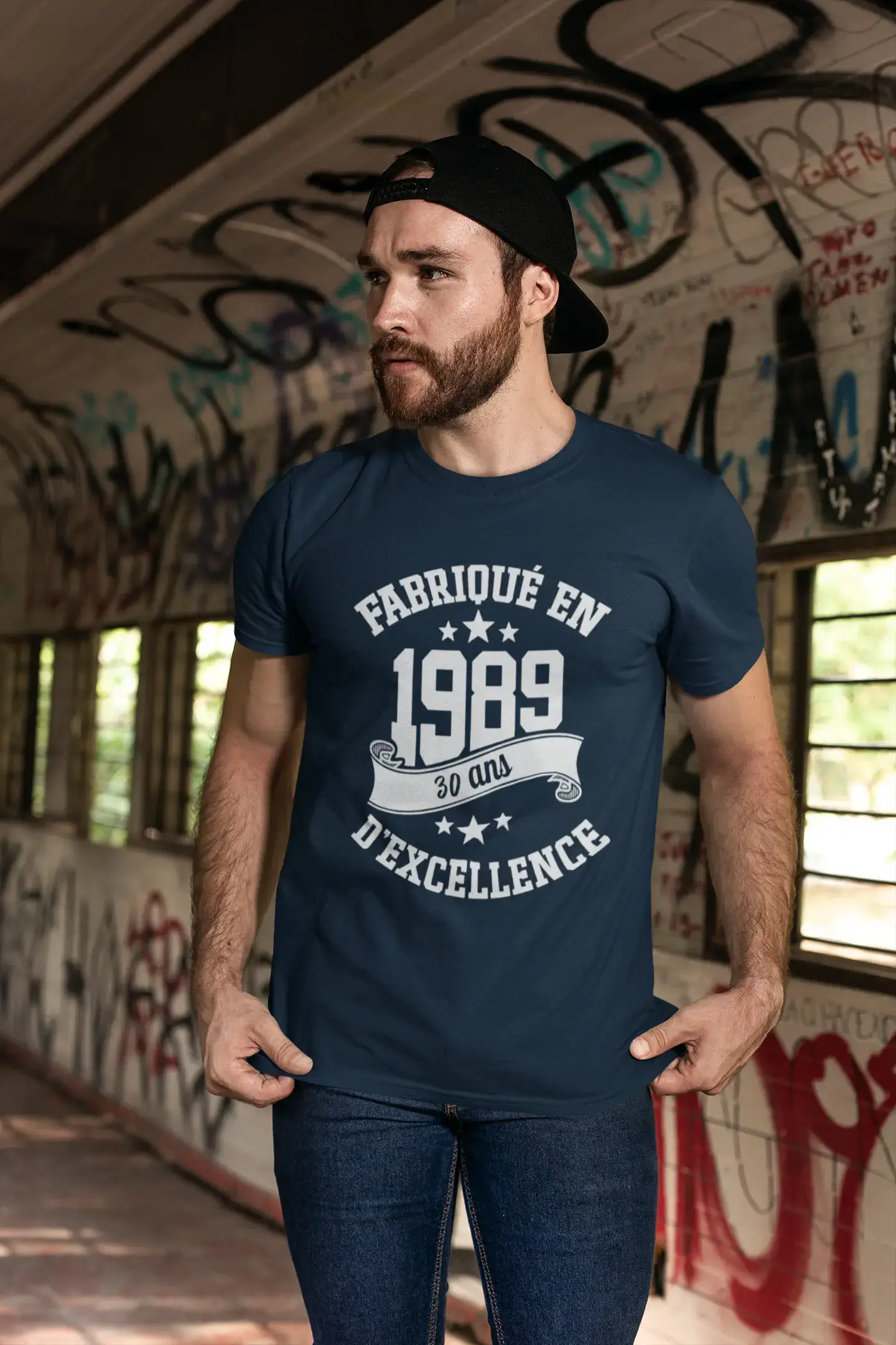 ULTRABASIC - Fabriqué en 1989, 30 Ans d'être Génial Unisex T-Shirt French Marine