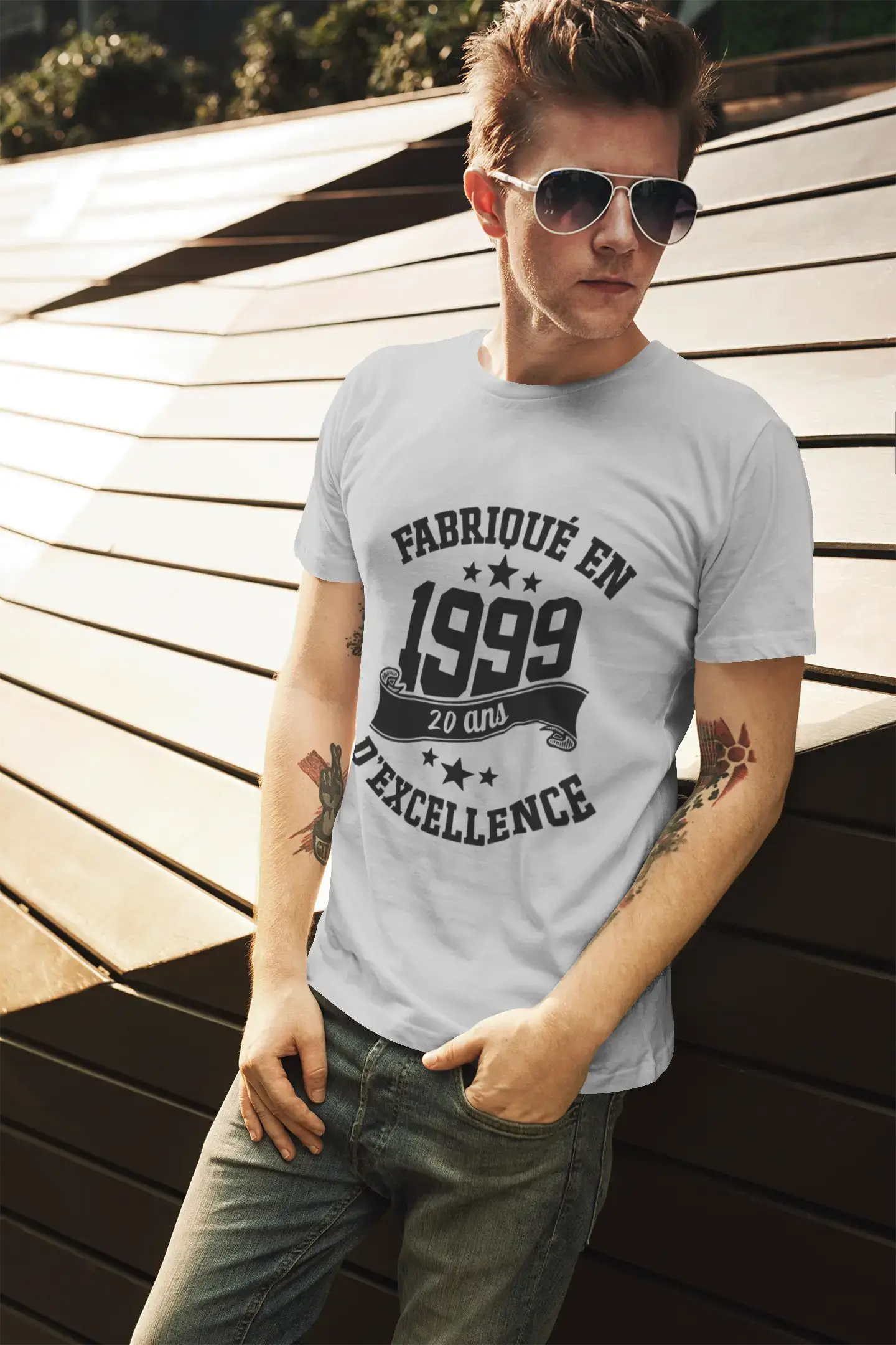 ULTRABASIC - Fabriqué en 1999, 20 Ans d'être Génial Unisex T-Shirt Blanco