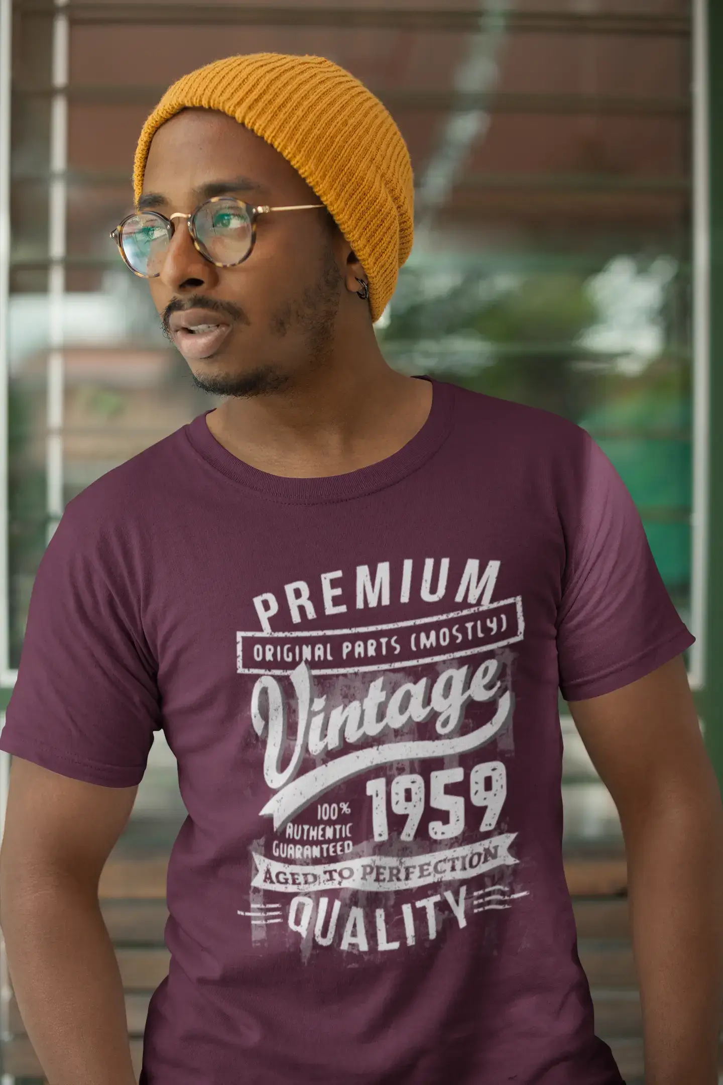 Ultrabasic - Homme T-Shirt Graphique 1959 Aged to Perfection Tee Shirt Cadeau d'anniversaire