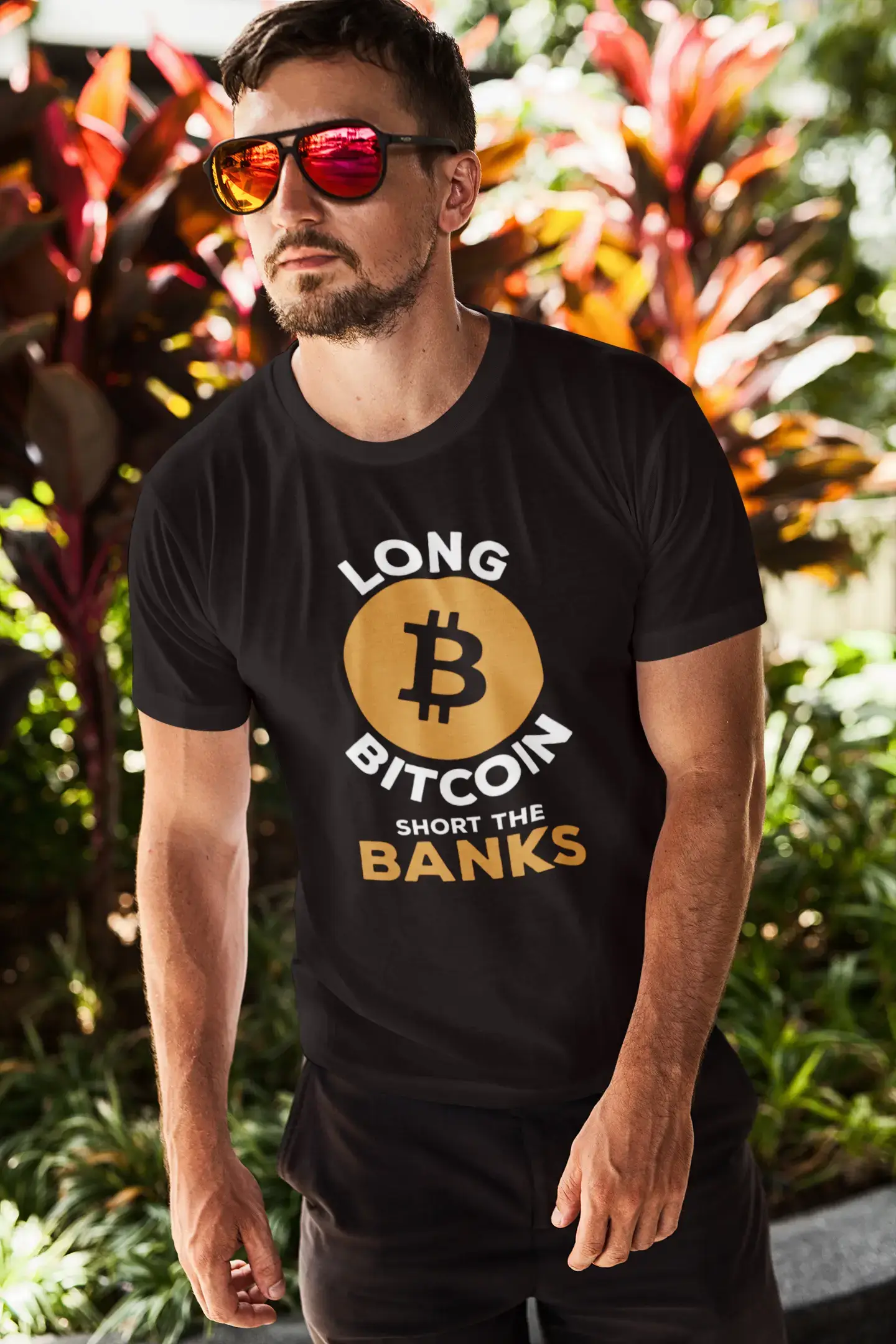 Ultrabasic® Homme T-Shirt Graphique Bitcoin Short The Bankers BTC HODL Idée Cadeau Tee Crypto Traders