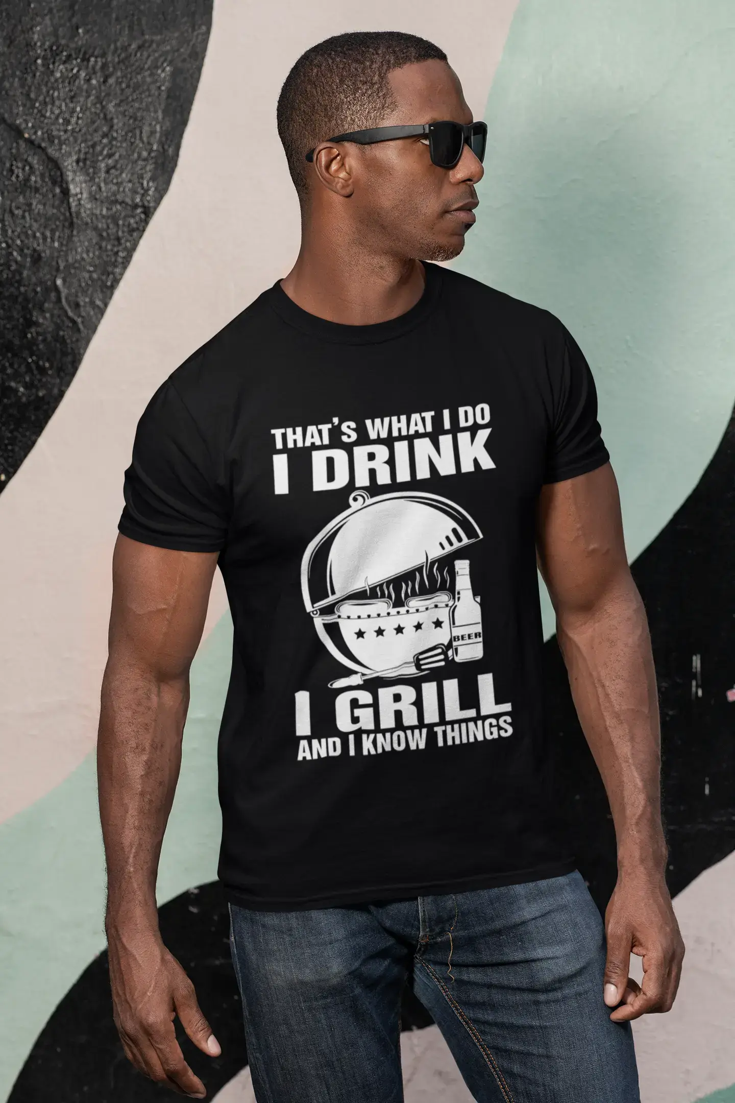 ULTRABASIC Men's T-Shirt That's What I Do I Drink I Grill and I Know Things - Funny Beer Lover Tee Shirt