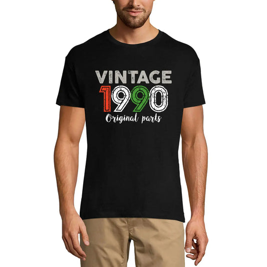Men's Graphic T-Shirt Original Parts 1990 34th Birthday Anniversary 34 Year Old Gift 1990 Vintage Eco-Friendly Short Sleeve Novelty Tee