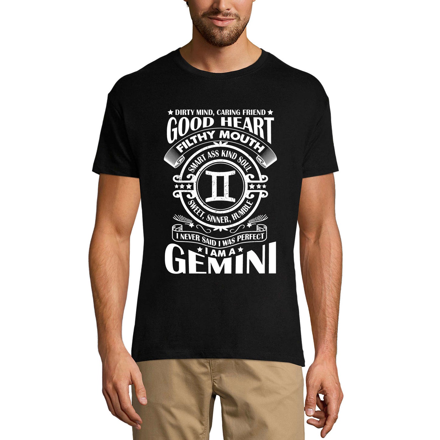 ULTRABASIC Men's T-Shirt I Never Said I Was Perfect - Gemini Birthday Shirt