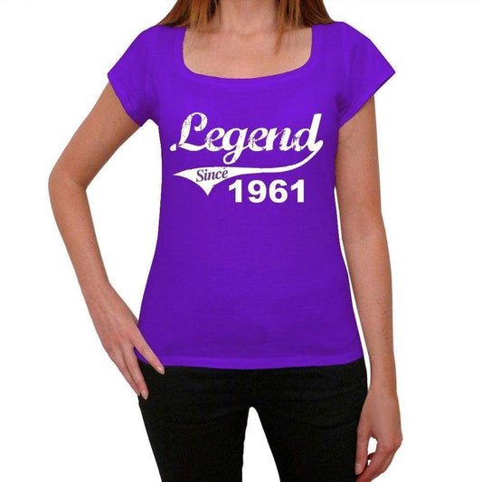 1961, Legend Since Womens T shirt Purple Birthday Gift 00131 - ultrabasic-com