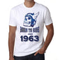 1963, Born to Ride Since 1963 Men's T-shirt White Birthday Gift 00494 - ultrabasic-com