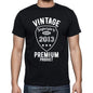 2013 Vintage Superior Black Mens Short Sleeve Round Neck T-Shirt 00102 - Black / S - Casual