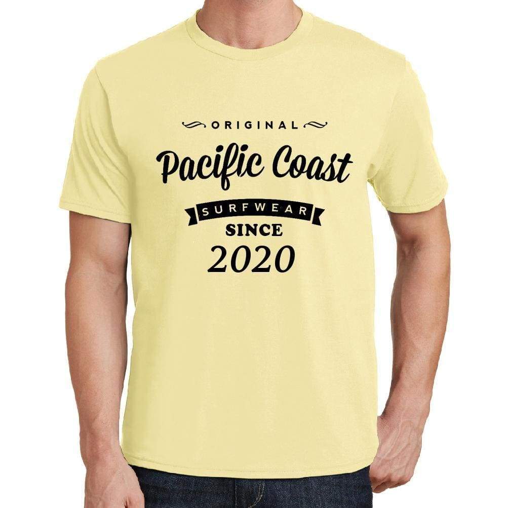 2020 Pacific Coast Yellow Mens Short Sleeve Round Neck T-Shirt 00105 - Yellow / S - Casual