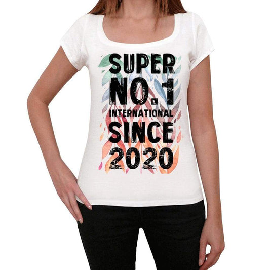 2020 Super No.1 Since 2020 Womens T-Shirt White Birthday Gift 00505 - White / Xs - Casual