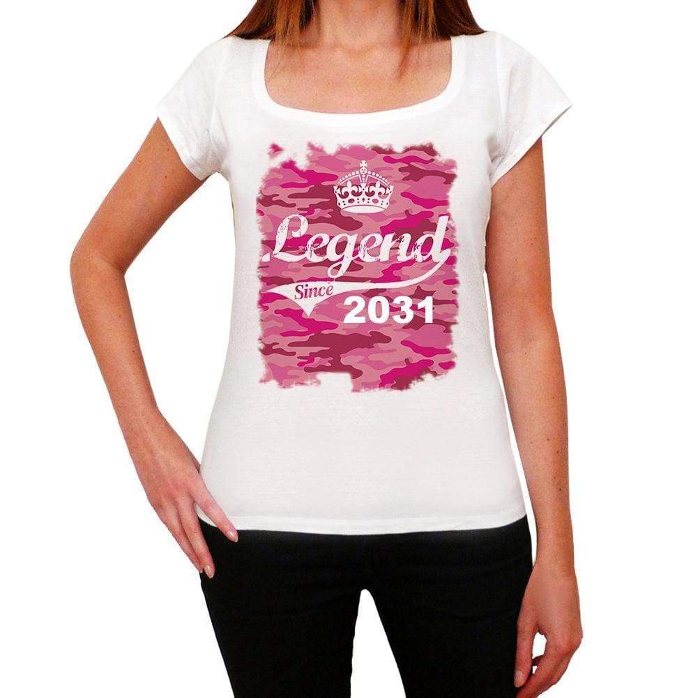 2031 Printed Birthday White Womens Short Sleeve Round Neck T-Shirt 00284 - White / Xs - Casual