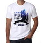 2043 Living Wild Since 2043 Mens T-Shirt White Birthday Gift 00508 - White / Xs - Casual