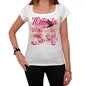 34 Murcia City With Number Womens Short Sleeve Round White T-Shirt 00008 - Casual