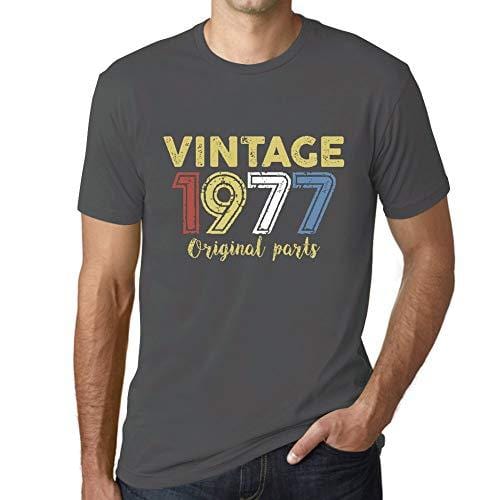 Ultrabasic - Homme Graphique Vintage 1977 T-Shirt Gris Souris