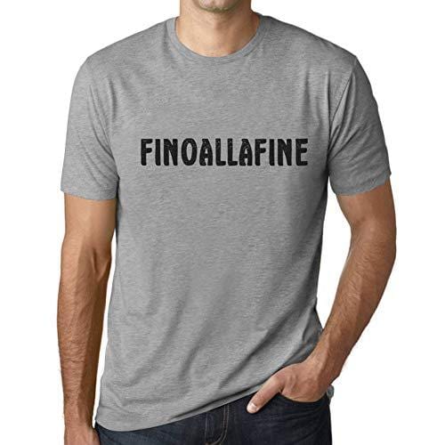 Ultrabasic - Homme T-Shirt Graphique Finoallafine Gris Chiné