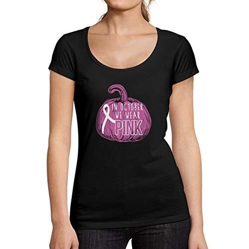 Ultrabasic - Tee-Shirt Femme Manches Courtes in October We Wear Pink Noir Profond