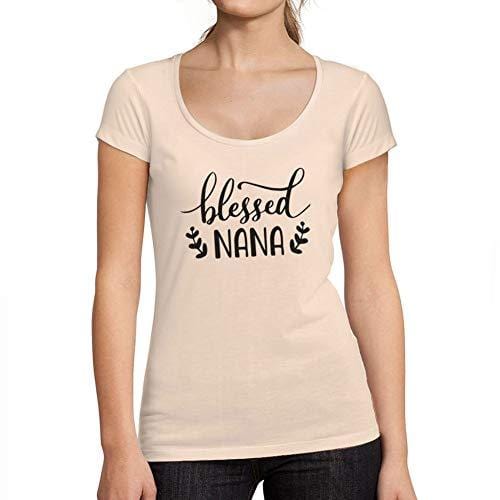 Ultrabasic - Femme Graphique Blessed Nana T-Shirt Cadeau Idées Tee Rose Crémeux