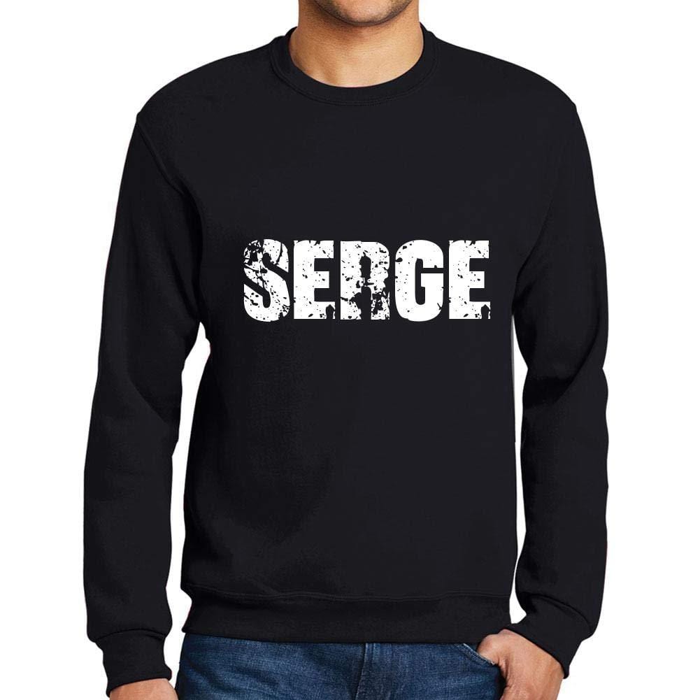 Ultrabasic Homme Imprimé Graphique Sweat-Shirt Popular Words Serge Noir Profond