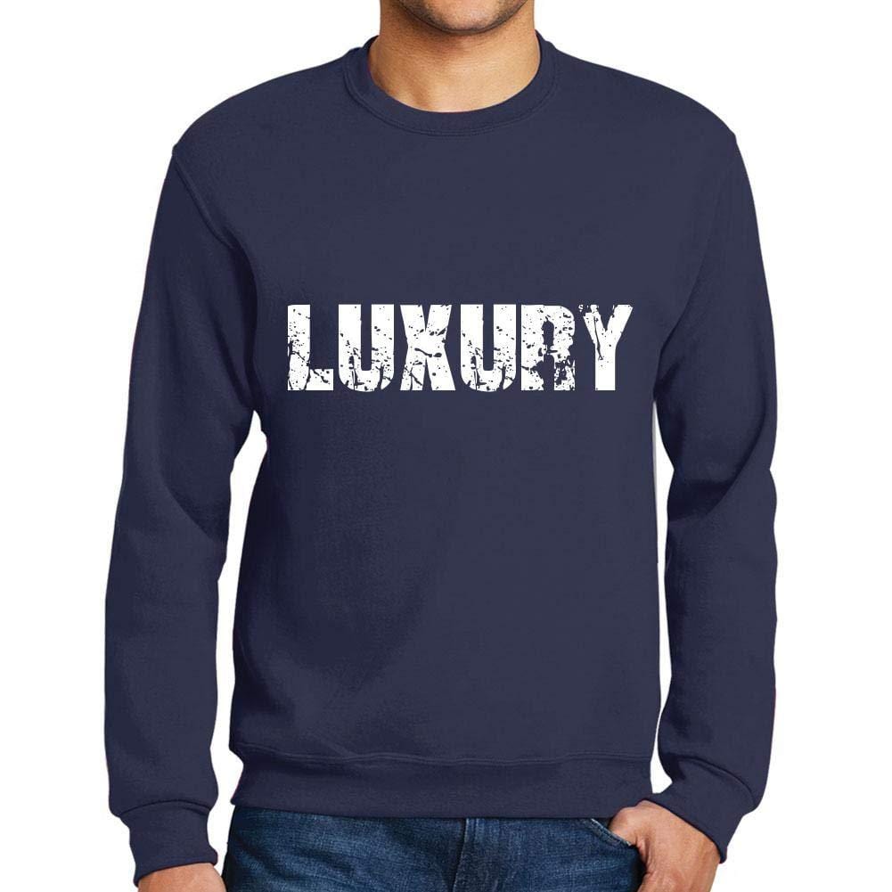 Ultrabasic Homme Imprimé Graphique Sweat-Shirt Popular Words Luxury French Marine
