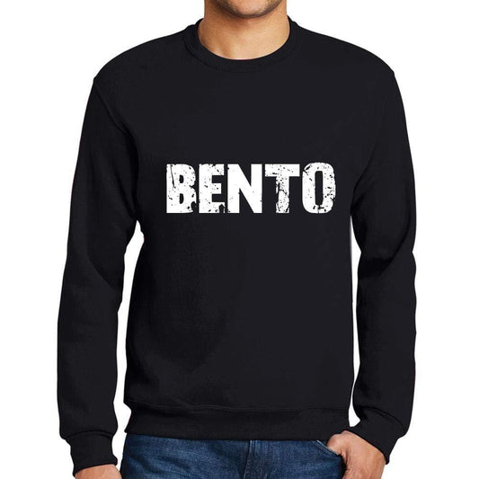 Ultrabasic Homme Imprimé Graphique Sweat-Shirt Popular Words BENTO Noir Profond