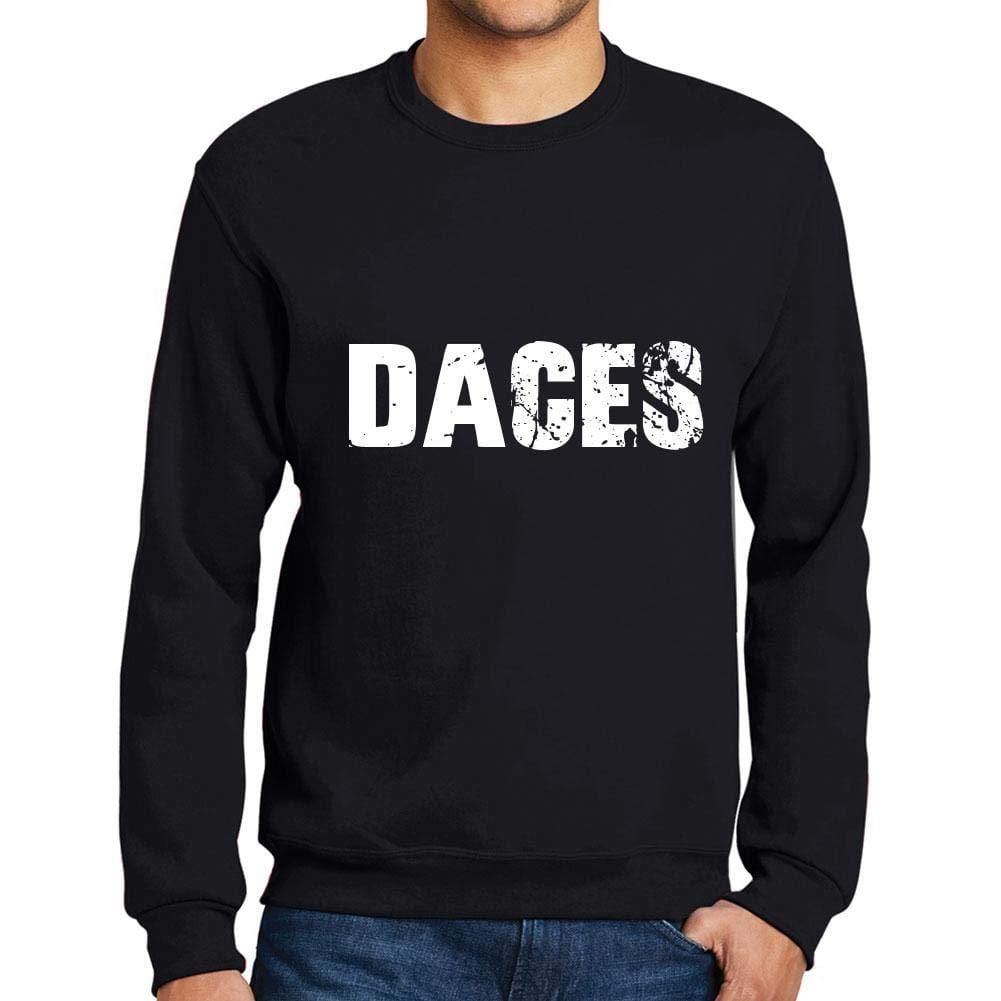 Ultrabasic Homme Imprimé Graphique Sweat-Shirt Popular Words DACES Noir Profond