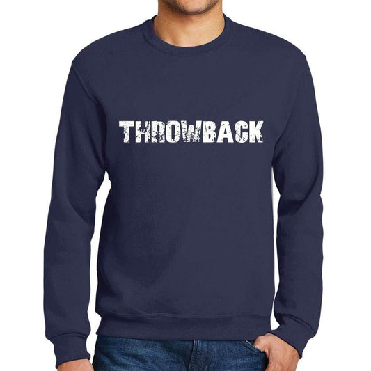 Ultrabasic Homme Imprimé Graphique Sweat-Shirt Popular Words Throwback French Marine