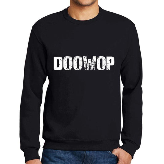 Ultrabasic Homme Imprimé Graphique Sweat-Shirt Popular Words DOOWOP Noir Profond