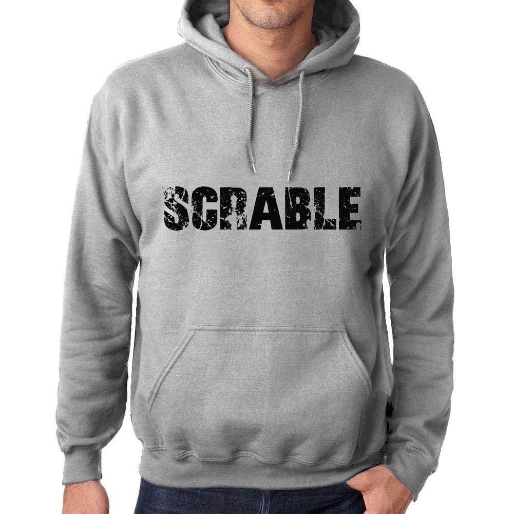 Ultrabasic Homme Femme Unisex Sweat à Capuche Hoodie Popular Words SCRABLE Gris Chiné