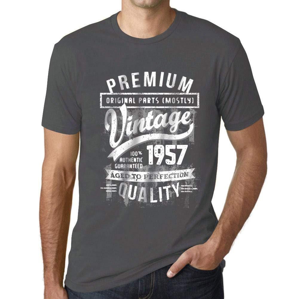 Ultrabasic - Homme T-Shirt Graphique 1957 Aged to Perfection Tee Shirt Cadeau d'anniversaire