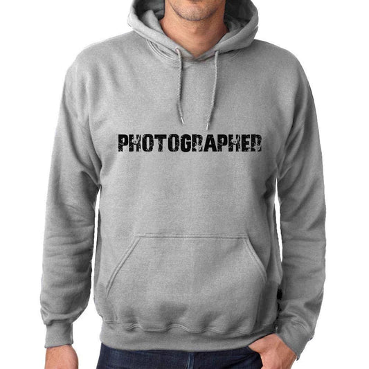 Ultrabasic Homme Femme Unisex Sweat à Capuche Hoodie Popular Words Photographer Gris Chiné