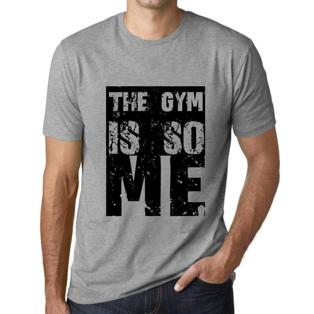 Homme T-Shirt Graphique The Gym is So Me Gris Chiné
