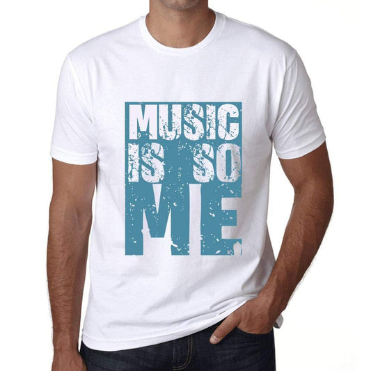 Homme T-Shirt Graphique Music is So Me Blanc