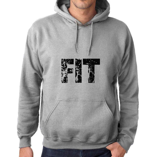 Ultrabasic Homme Femme Unisex Sweat à Capuche Hoodie Popular Words FIT Gris Chiné