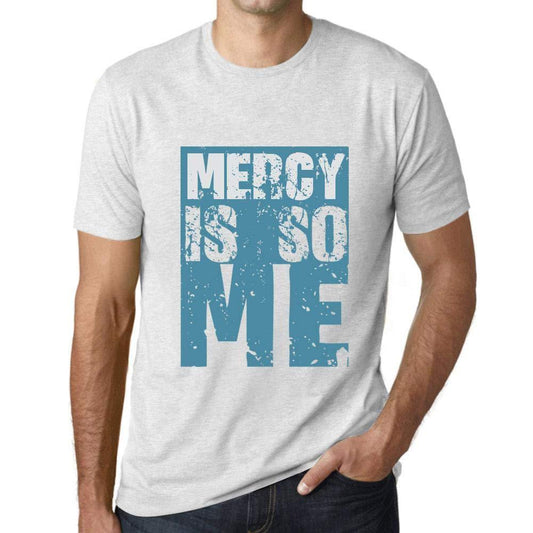 Homme T-Shirt Graphique Mercy is So Me Blanc Chiné