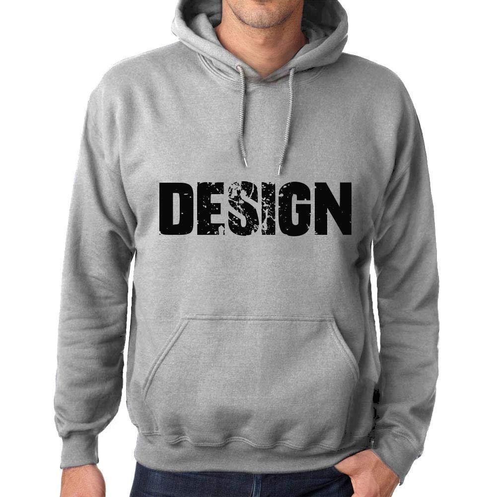 Ultrabasic Homme Femme Unisex Sweat à Capuche Hoodie Popular Words Design Gris Chiné