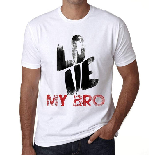 Ultrabasic - Homme T-Shirt Graphique Love My Bro Blanc
