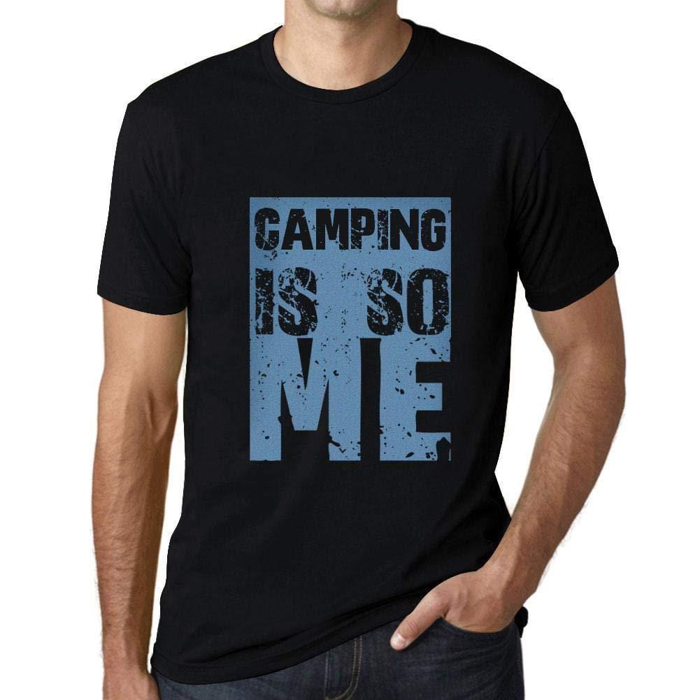 Homme T-Shirt Graphique Camping is So Me Noir Profond