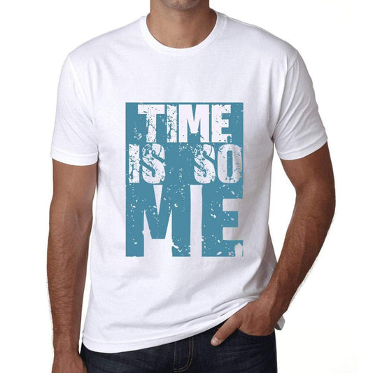 Homme T-Shirt Graphique Time is So Me Blanc