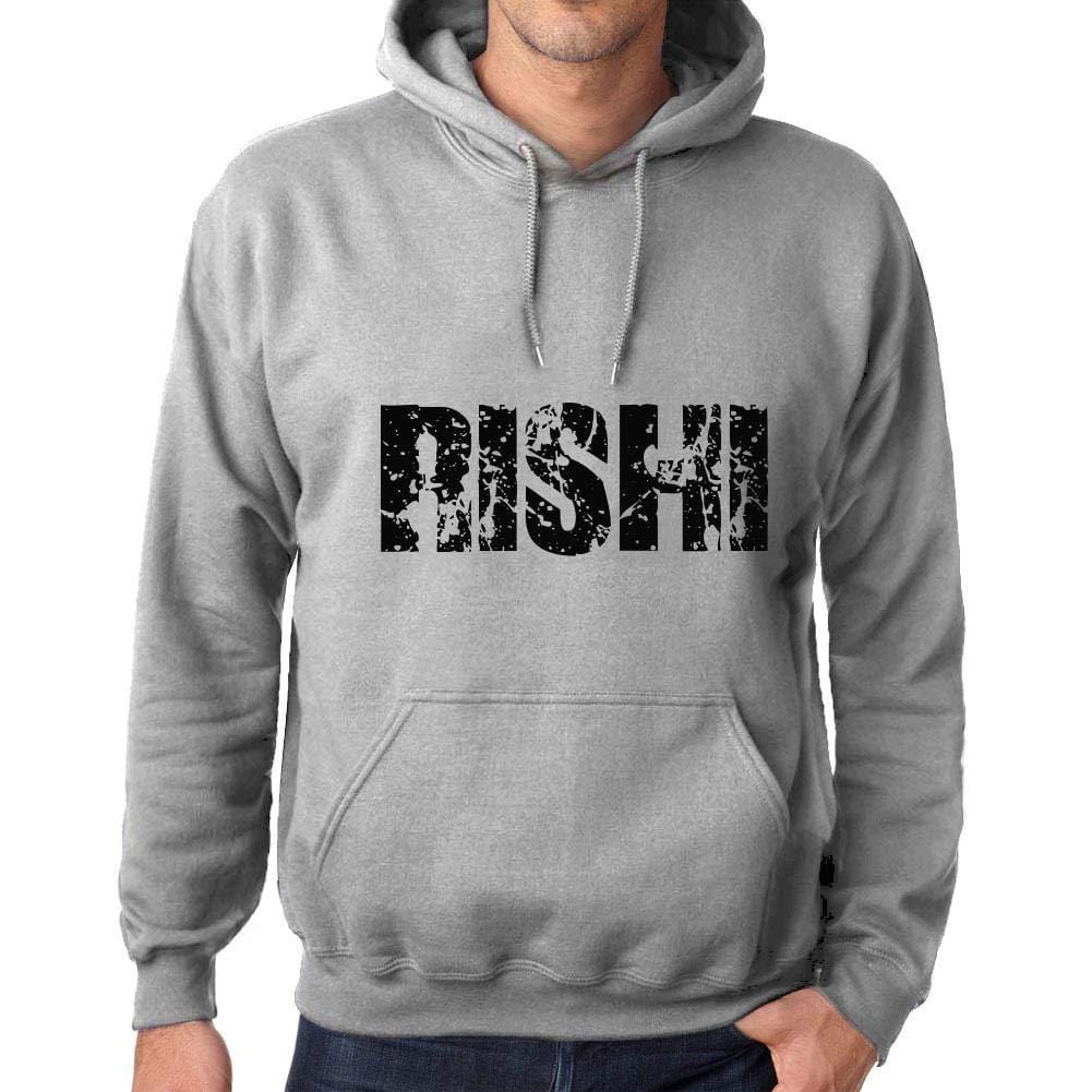 Ultrabasic Homme Femme Unisex Sweat à Capuche Hoodie Popular Words Rishi Gris Chiné