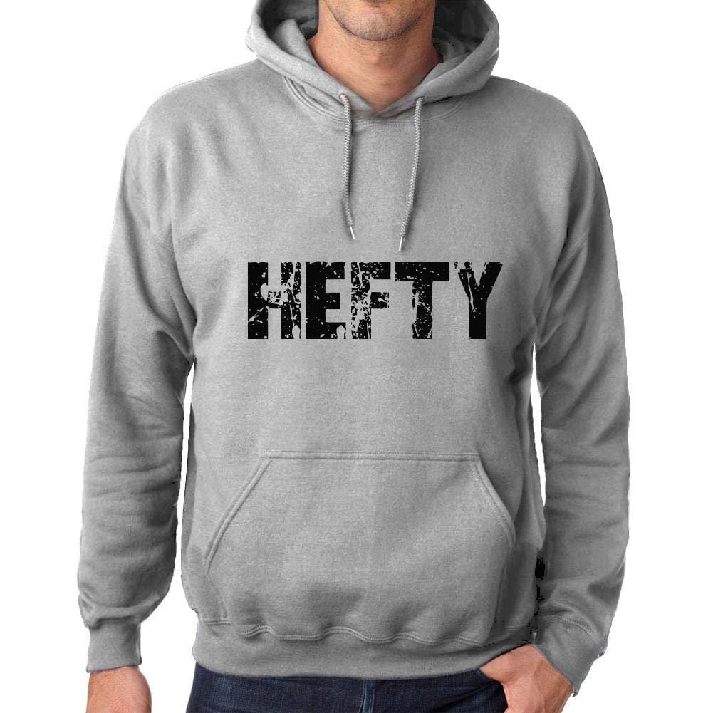 Ultrabasic Homme Femme Unisex Sweat à Capuche Hoodie Popular Words Hefty Gris Chiné