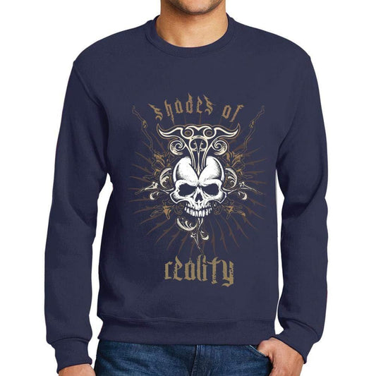 Ultrabasic - Homme Graphique Shades of Reality T-Shirt Imprimé Lettres Marine
