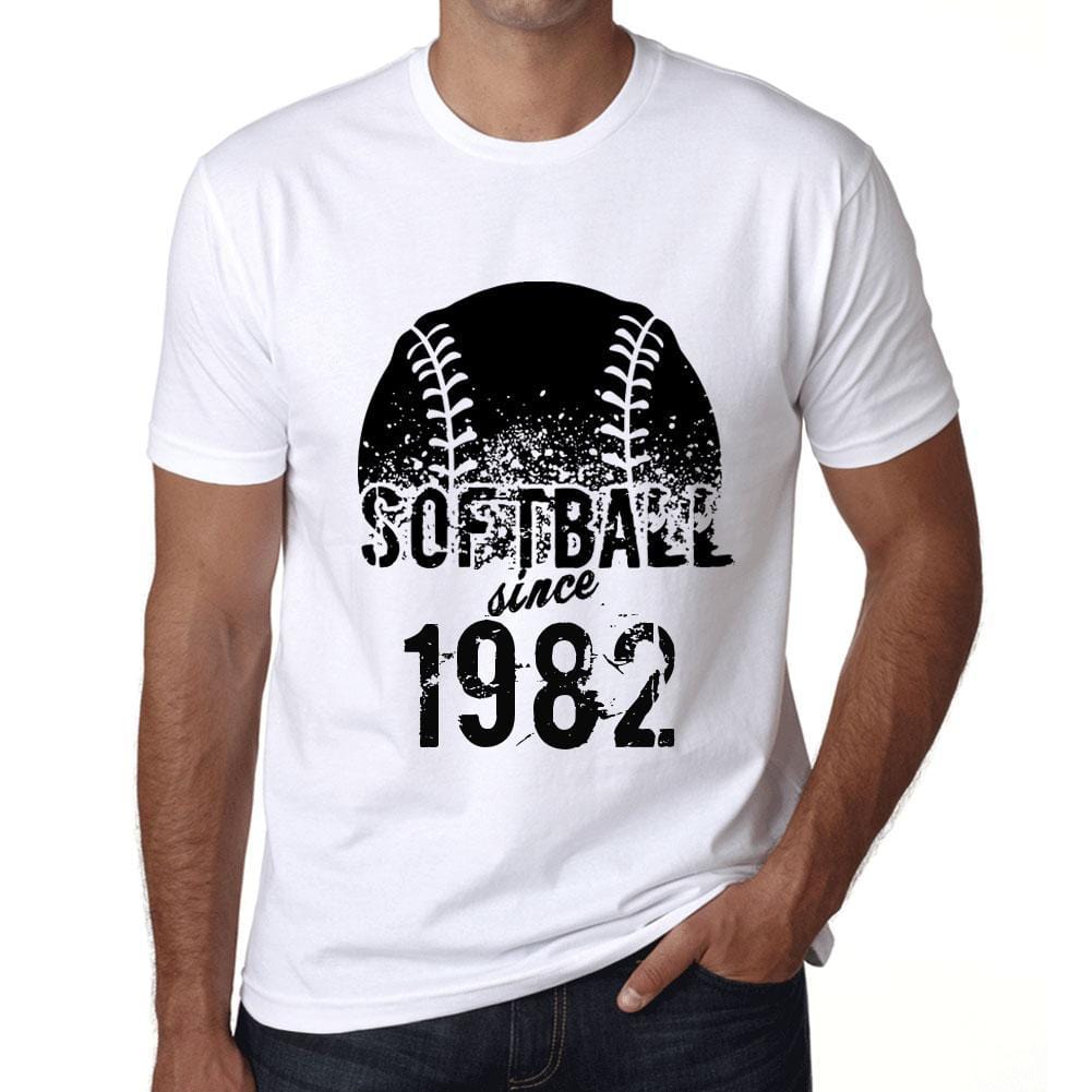 Men’s <span>Graphic</span> T-Shirt Softball Since 1982 White - ULTRABASIC