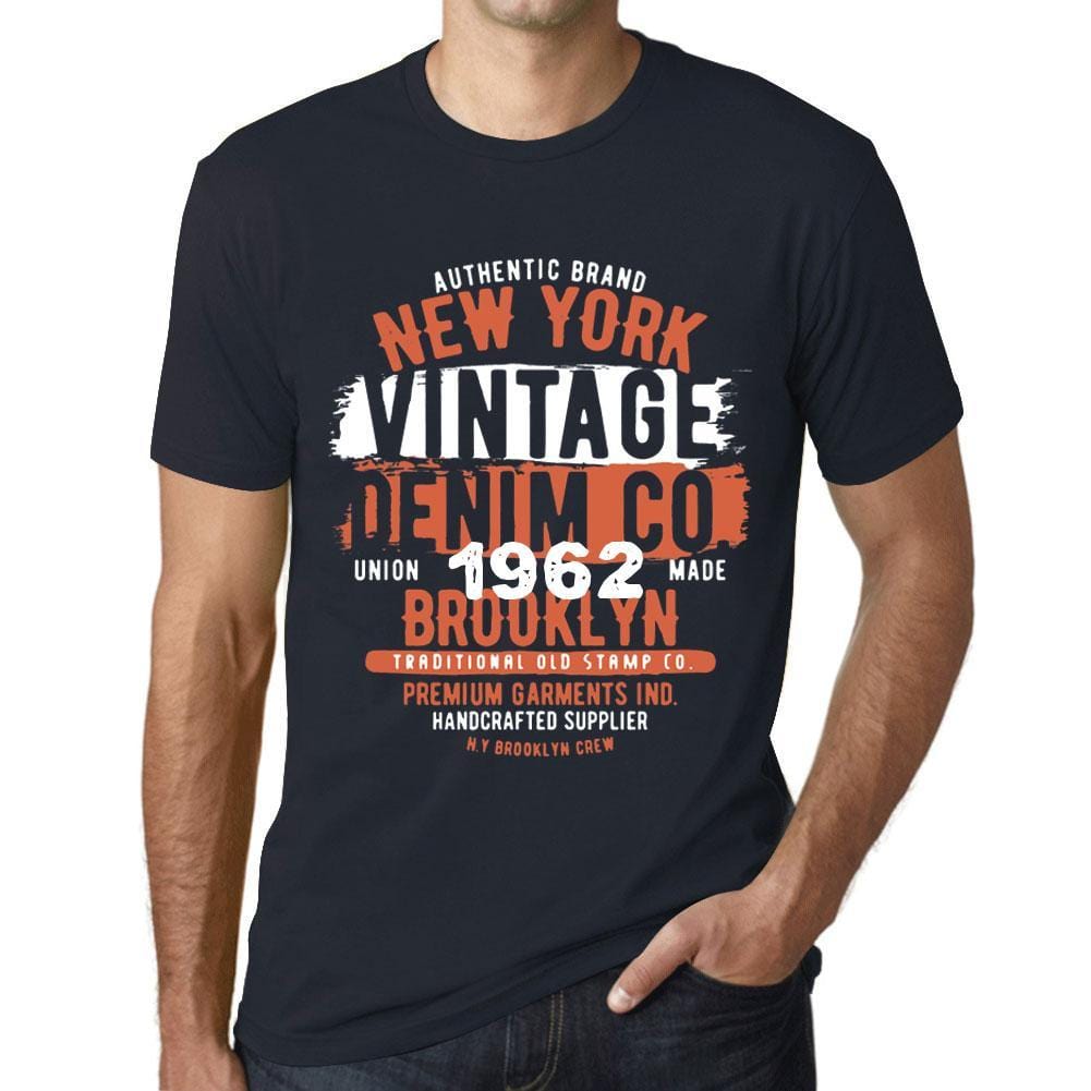 Men’s <span>Graphic</span> T-Shirt Vintage Denim Since 1962 Navy - ULTRABASIC