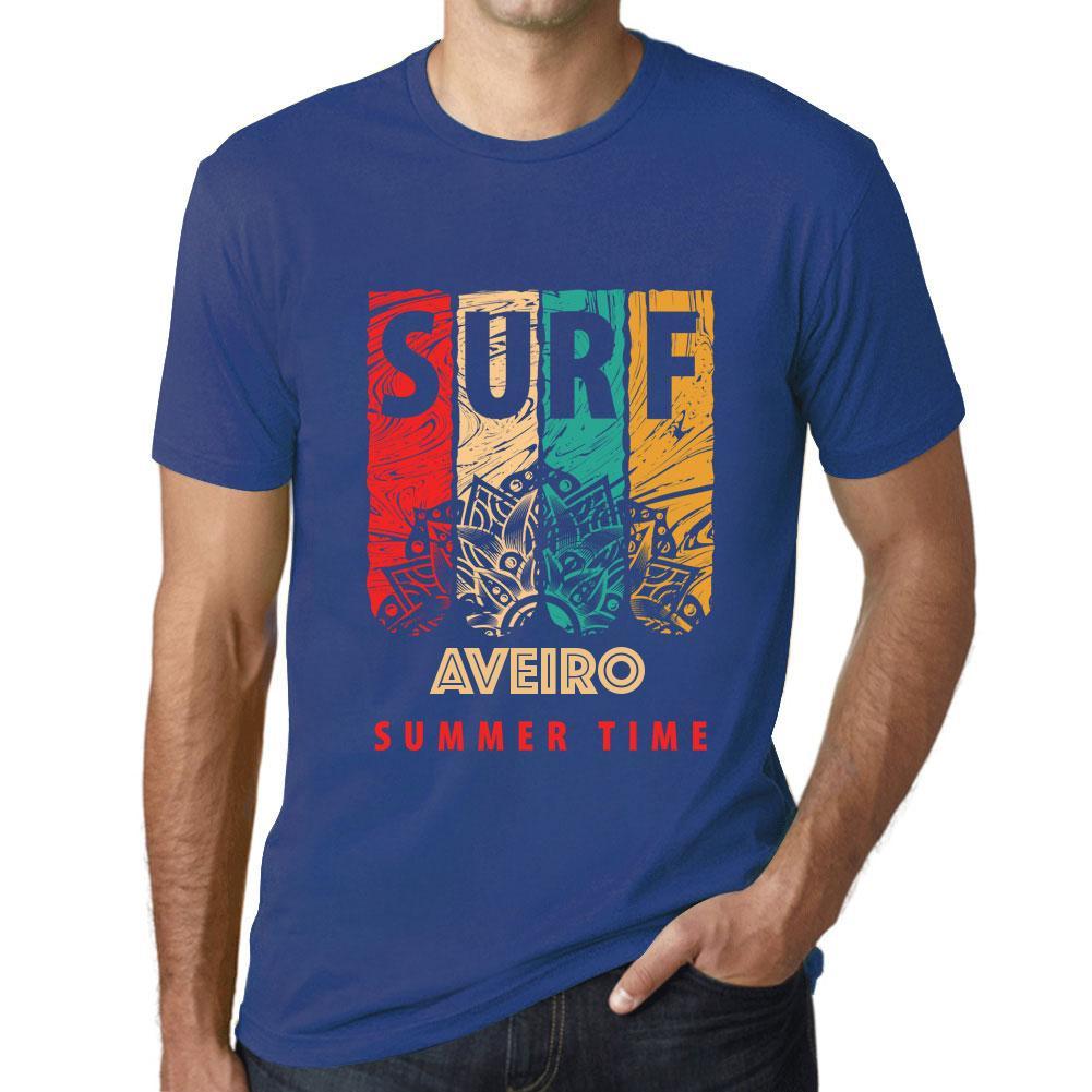 Men&rsquo;s Graphic T-Shirt Surf Summer Time AVEIRO Royal Blue - Ultrabasic