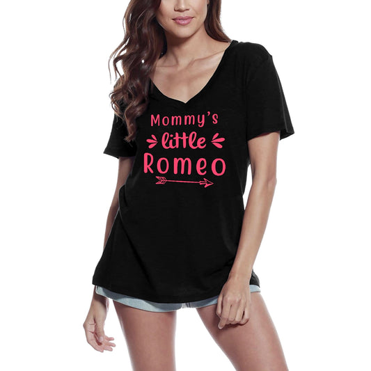ULTRABASIC Women's T-Shirt Mommy's Little Romeo - Short Sleeve Tee Shirt Gift Tops
