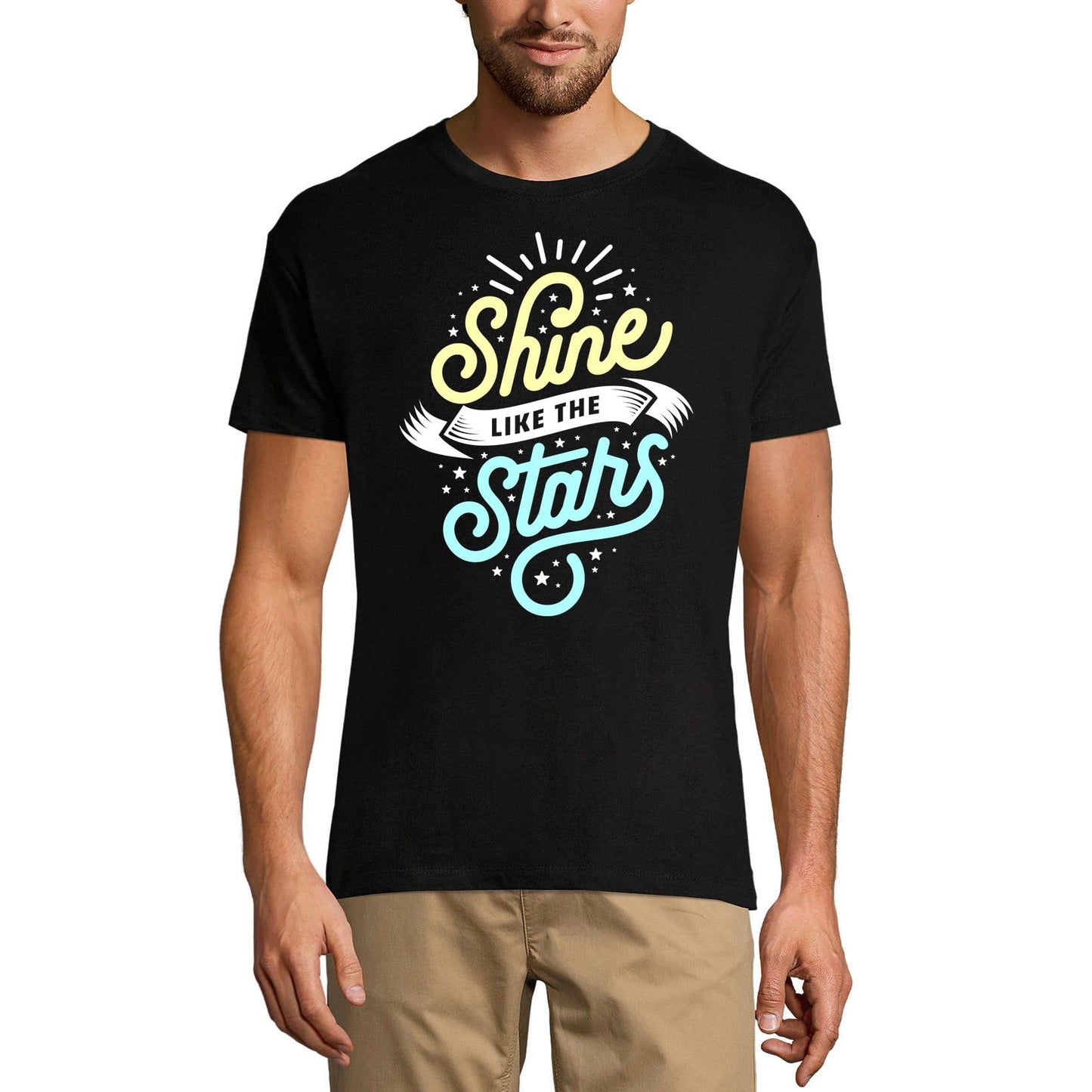 ULTRABASIC Men's T-Shirt Shine like the stars - Short Sleeve Tee shirt