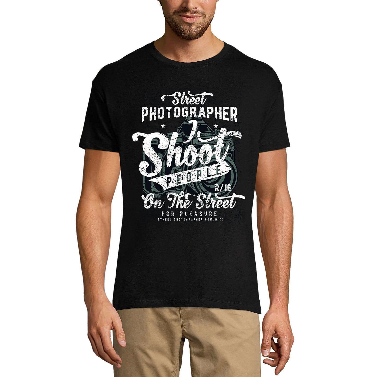 ULTRABASIC Men's Graphic T-Shirt Street Photographer - Shoot People On The Street