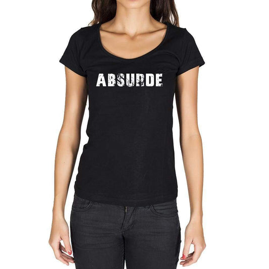 Absurde French Dictionary Womens Short Sleeve Round Neck T-Shirt 00010 - Casual