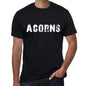 acorns Mens Vintage T shirt Black Birthday Gift 00554 - ULTRABASIC