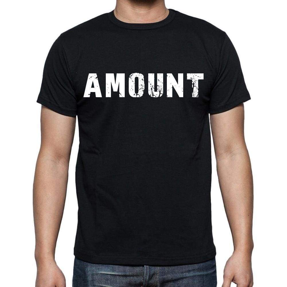 Amount White Letters Mens Short Sleeve Round Neck T-Shirt 00007